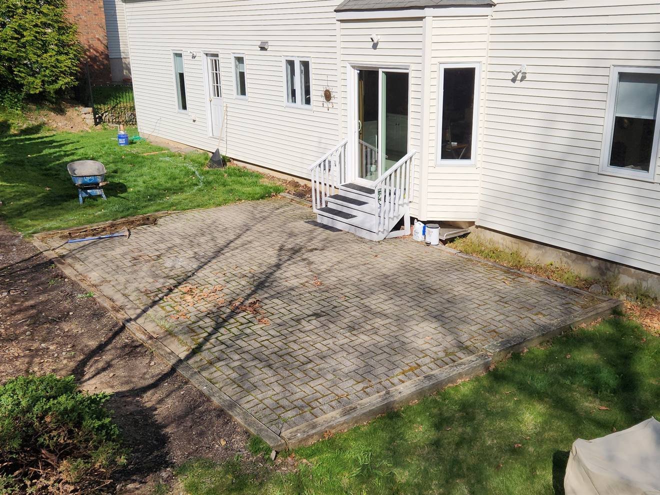 Existing rear patio before removal and replacement